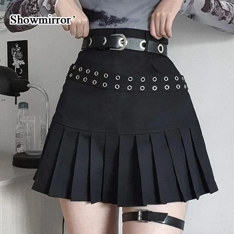 Showmirror N Eyelet Pleated Mini Skirt Gothic Women Hight Waist Harajuku Women Black Skirts Dark Academia Korean Casual A
Showmirror N Eyelet Pleated Mini Skirt Gothic Women Hight Waist Harajuku Women Black Skirts Dark Academia Korean Casual A