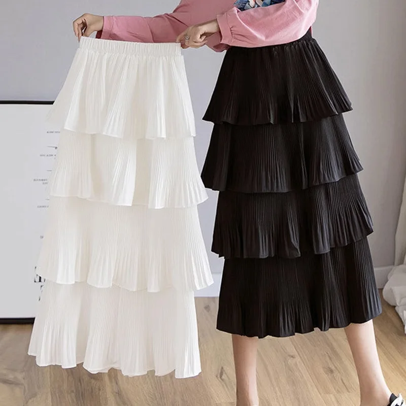 New Spring Summer Women High Waist Slim Long Skirt Korean Sweet Solid Color Multi-layer Pleated Hem Cake Skirt Hot Sales
New Spring Summer Women High Waist Slim Long Skirt Korean Sweet Solid Color Multi-layer Pleated Hem Cake Skirt Hot Sales