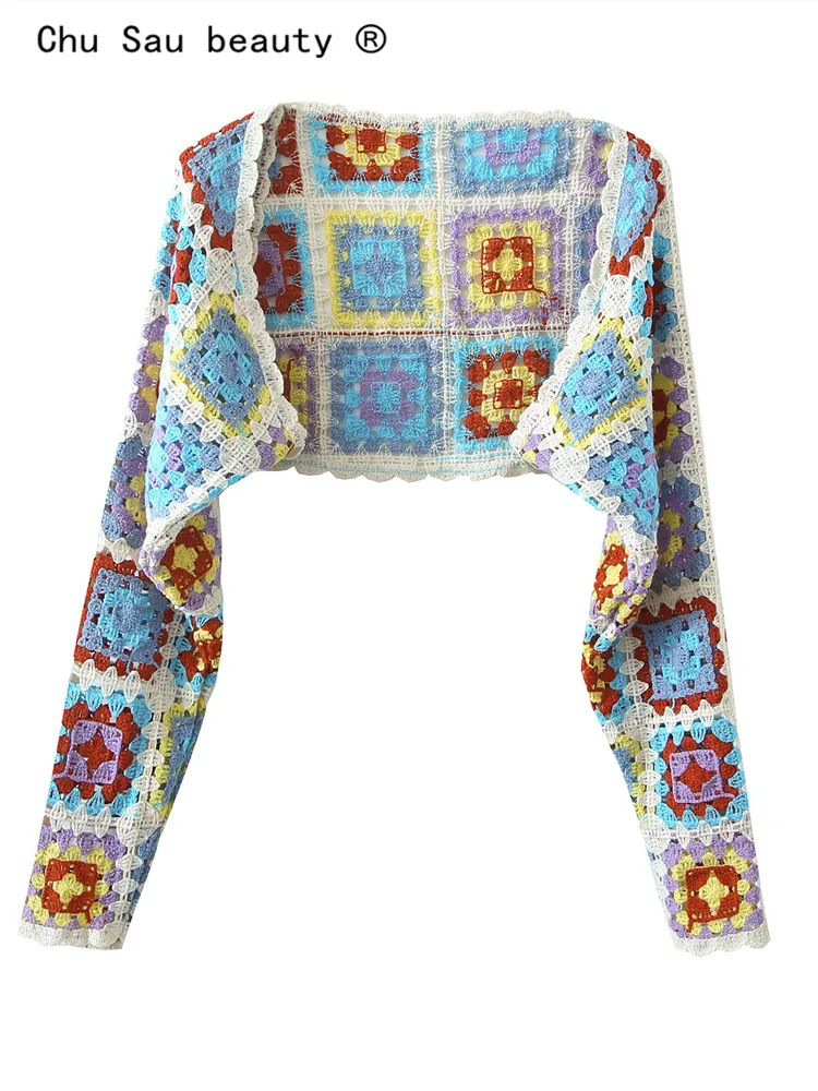 Autumn High Waist Short Knitted Cardigan Women Crop Top 2022 New Vintage Boho Hollow Jacquard Long Sleeved Cardigan Female
Autumn High Waist Short Knitted Cardigan Women Crop Top 2022 New Vintage Boho Hollow Jacquard Long Sleeved Cardigan Female