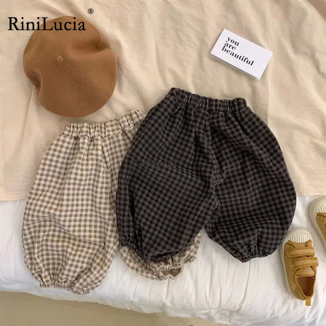 RiniLucia 2023 Spring New Boy Baby Thick Wide Leg Harem Pants Girl Cotton Plaid Loose Trousers Children Casual Pants Outfit
RiniLucia 2023 Spring New Boy Baby Thick Wide Leg Harem Pants Girl Cotton Plaid Loose Trousers Children Casual Pants Outfit