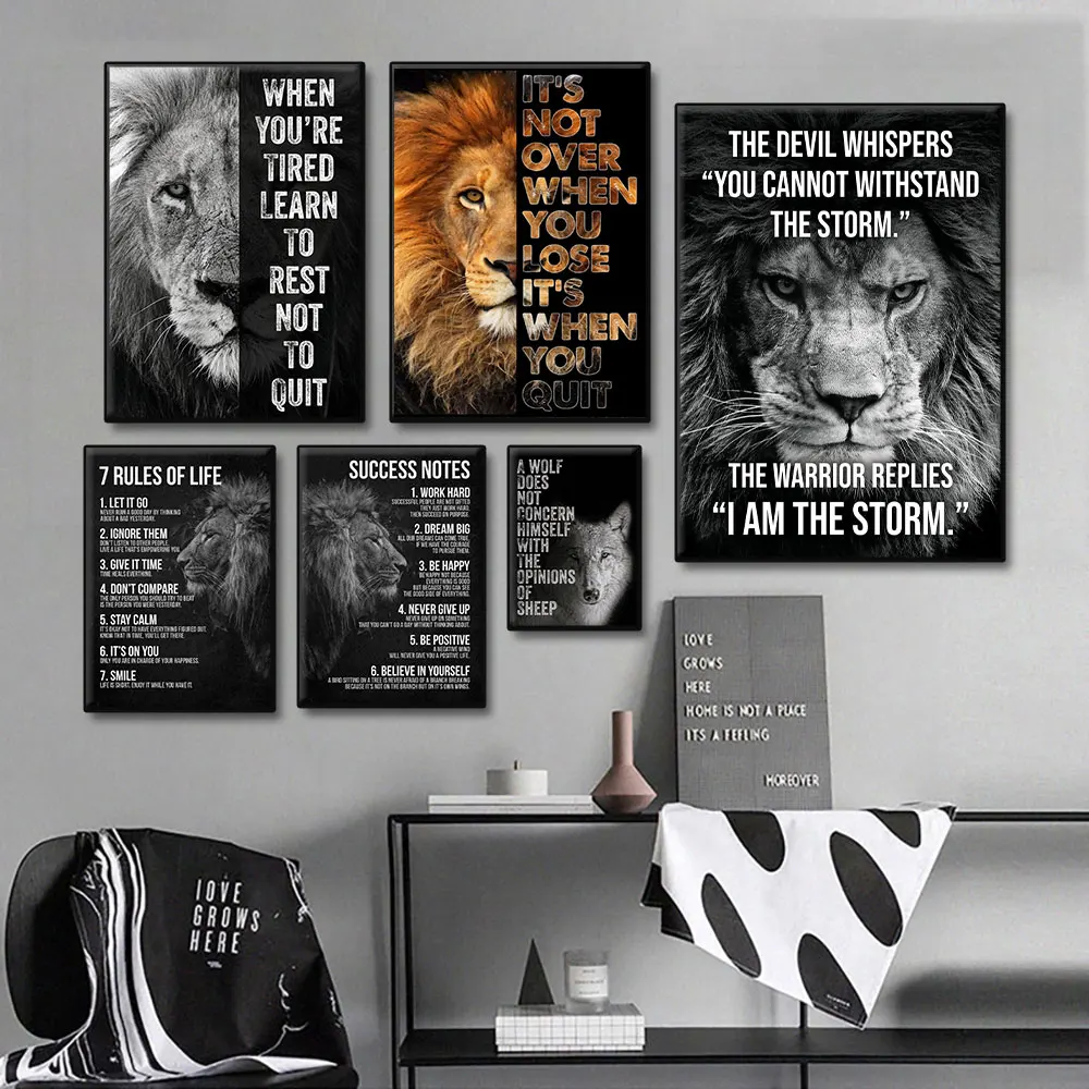 Motivational Quotes Lion Posters Canvas Painting Golden Animal Print Picture Nordic Wall Art for Living Room Home Office Decor
Motivational Quotes Lion Posters Canvas Painting Golden Animal Print Picture Nordic Wall Art for Living Room Home Office Decor