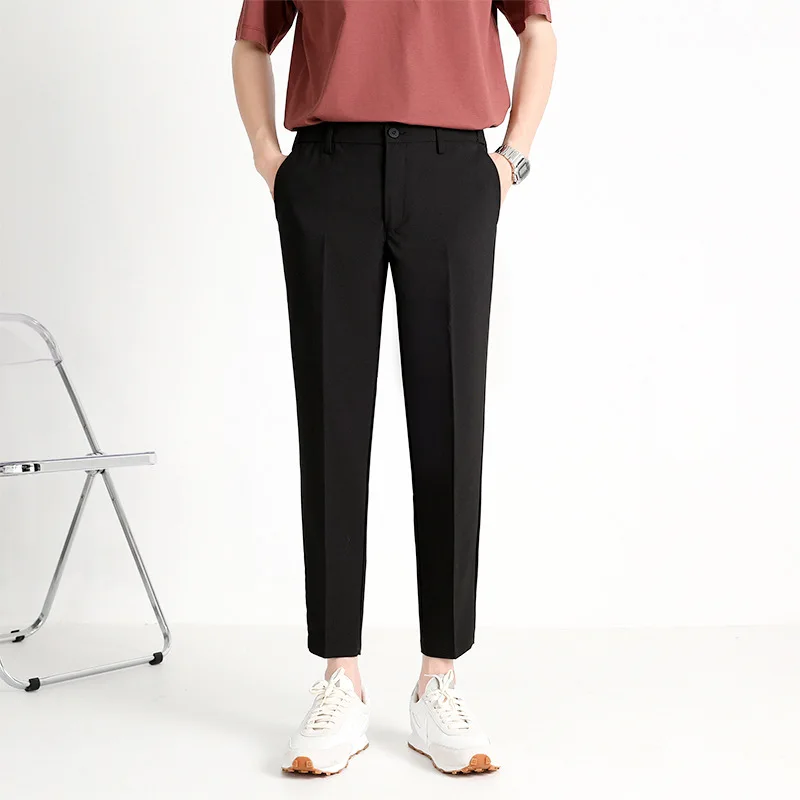 Men's summer new nine-point trousers Korean trend pants men's slim drape suit pants casual long pants
Men's summer new nine-point trousers Korean trend pants men's slim drape suit pants casual long pants