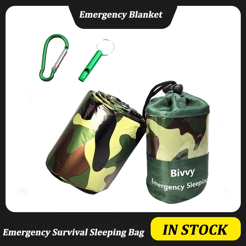Compact Bivy Sack Emergency Survival Sleeping Bag Portable Waterproof Reusable Thermal Sleeping Bags Mylar Survival Blankets
Compact Bivy Sack Emergency Survival Sleeping Bag Portable Waterproof Reusable Thermal Sleeping Bags Mylar Survival Blankets