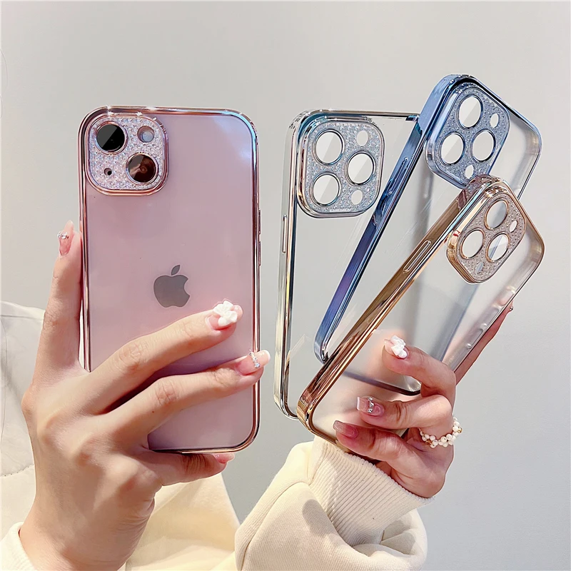 Luxury Plating Matte Transparent Glitter Diamod Case For iPhone 11 12 13 Pro Max With Lens Protector Silicone Shockproof Cover
Luxury Plating Matte Transparent Glitter Diamod Case For iPhone 11 12 13 Pro Max With Lens Protector Silicone Shockproof Cover