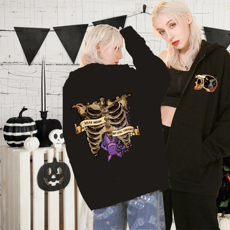 Толстовка на молнии с принтом ужасов, скелета, летучая мышь, осенняя Теплая Флисовая Повседневная индивидуальная модная Толстовка с длинны...
Толстовка на молнии с принтом ужасов, скелета, летучая мышь, осенняя Теплая Флисовая Повседневная индивидуальная модная Толстовка с длинны...