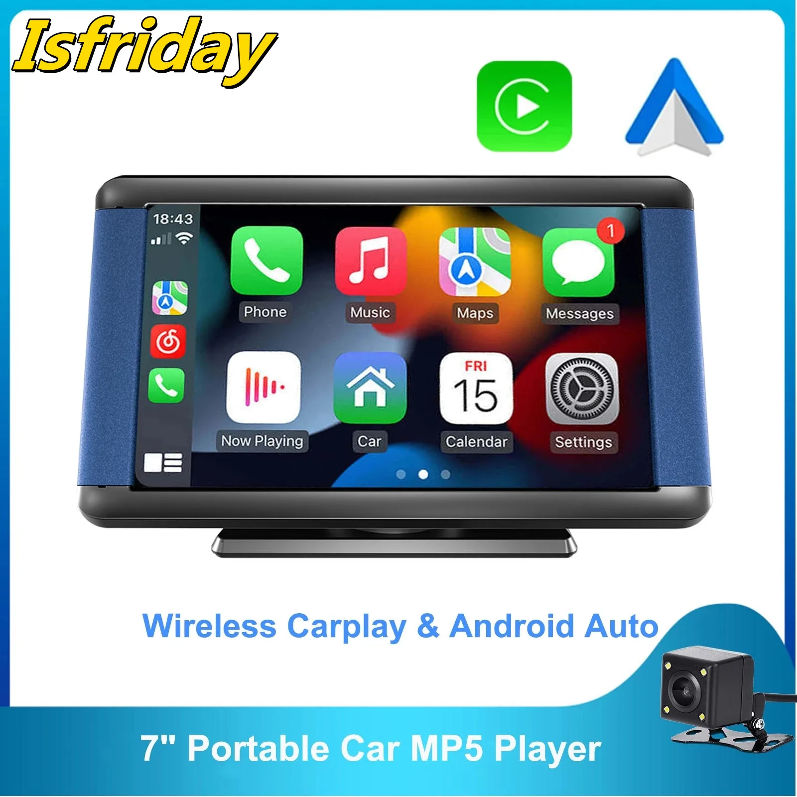 Portable Car MP5 Player Wireless Carplay Monitor Android Auto 7 Inch Touch Screen Bluetooth Universal Multimedia Stereo
Portable Car MP5 Player Wireless Carplay Monitor Android Auto 7 Inch Touch Screen Bluetooth Universal Multimedia Stereo