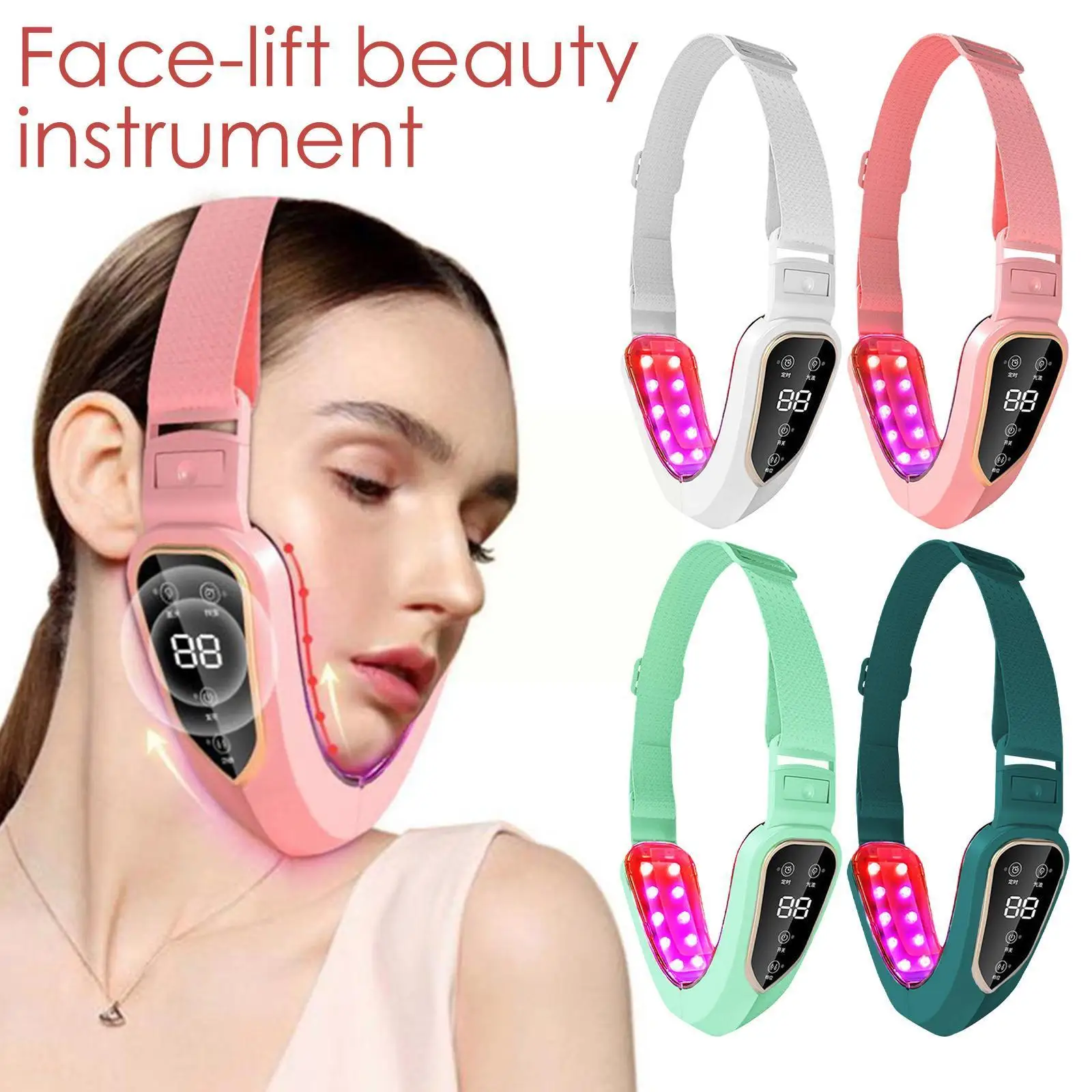 Facial Lifting Device LED Photon Therapy Facial Slimming 12 Massager Speed Face Lift Adjustable V-shaped Vibration Cheek D0O1
Facial Lifting Device LED Photon Therapy Facial Slimming 12 Massager Speed Face Lift Adjustable V-shaped Vibration Cheek D0O1