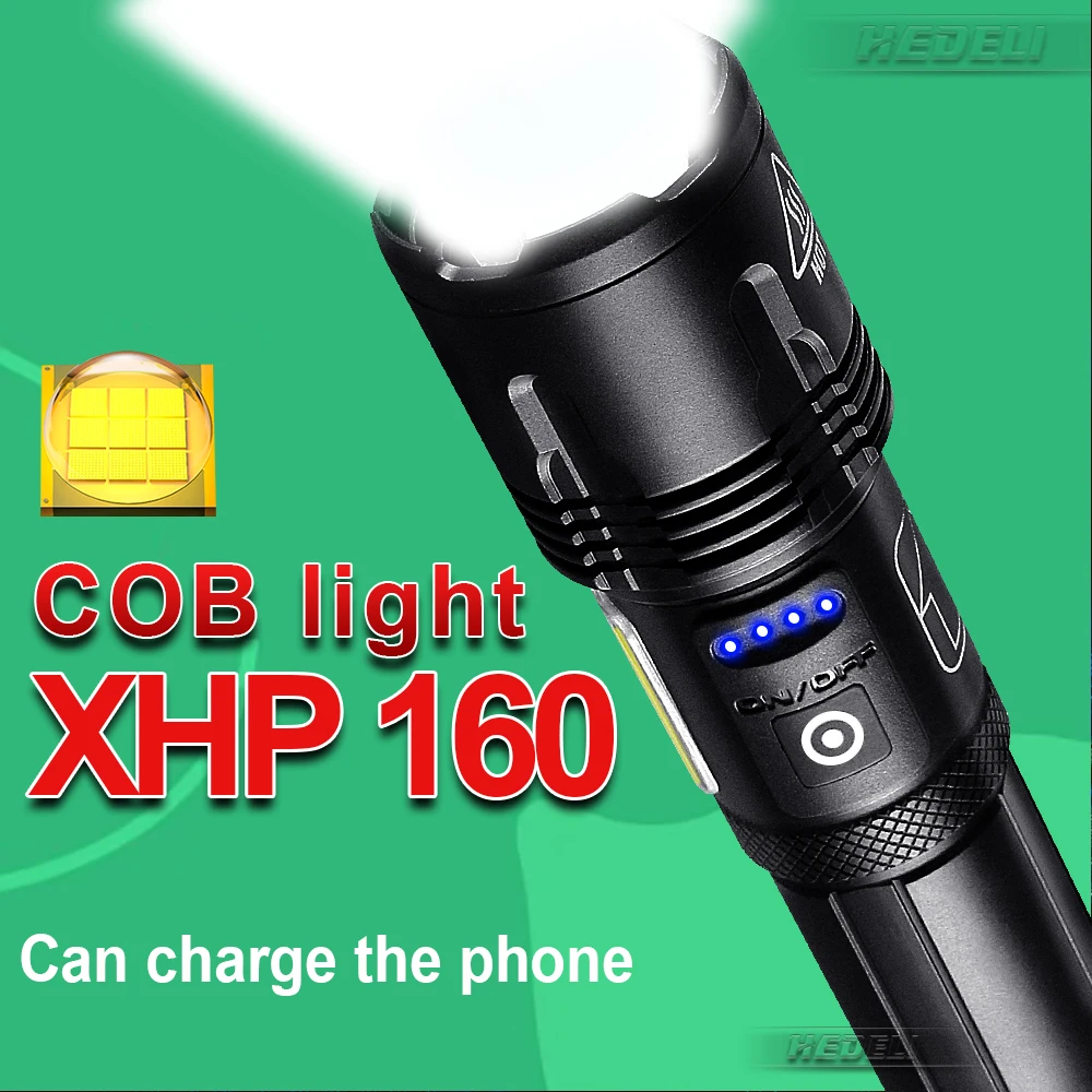 600000 лм XHP160 самый мощный яркий светодиодный фонарик 18650 USB Перезаряжаемый фонарик Тактический фонарик Высокая мощность супер COB фонарик
600000 лм XHP160 самый мощный яркий светодиодный фонарик 18650 USB Перезаряжаемый фонарик Тактический фонарик Высокая мощность супер COB фонарик