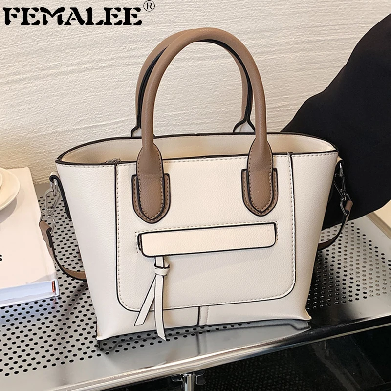 Luxury Spliced Color Shopper Tote Bag Fashion Designer Brand Crossbody Bag Women Large Capacity High Sense Temperament Handbags
Luxury Spliced Color Shopper Tote Bag Fashion Designer Brand Crossbody Bag Women Large Capacity High Sense Temperament Handbags