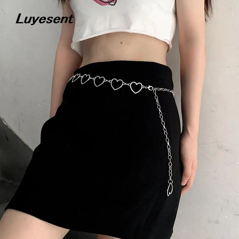 Punk Gothic Women Metal Chain Belt 2022 Y2k Girl Sweet Hearts Street Basic Belts Korean Fashion Accessories 110 cm
Punk Gothic Women Metal Chain Belt 2022 Y2k Girl Sweet Hearts Street Basic Belts Korean Fashion Accessories 110 cm
