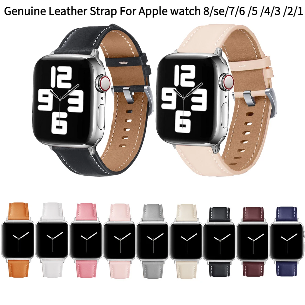Ремешок из натуральной кожи для apple watch 8 band, спортивный браслет для Iwatch series SE 7 6 5 4, 45 мм 44 мм 41 мм 40 мм 42 38 мм
Ремешок из натуральной кожи для apple watch 8 band, спортивный браслет для Iwatch series SE 7 6 5 4, 45 мм 44 мм 41 мм 40 мм 42 38 мм