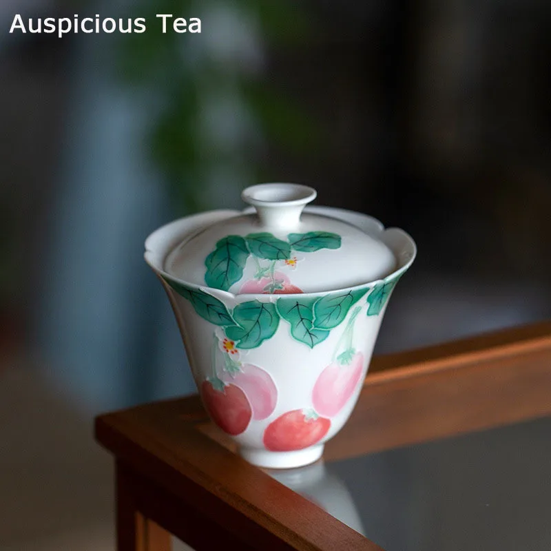 125ml Boutique Underglaze Color Hand Painted Strawberry Kuikou Ceramics Tea Tureen Handmade Household Kung Fu Teaset Accessories
125ml Boutique Underglaze Color Hand Painted Strawberry Kuikou Ceramics Tea Tureen Handmade Household Kung Fu Teaset Accessories