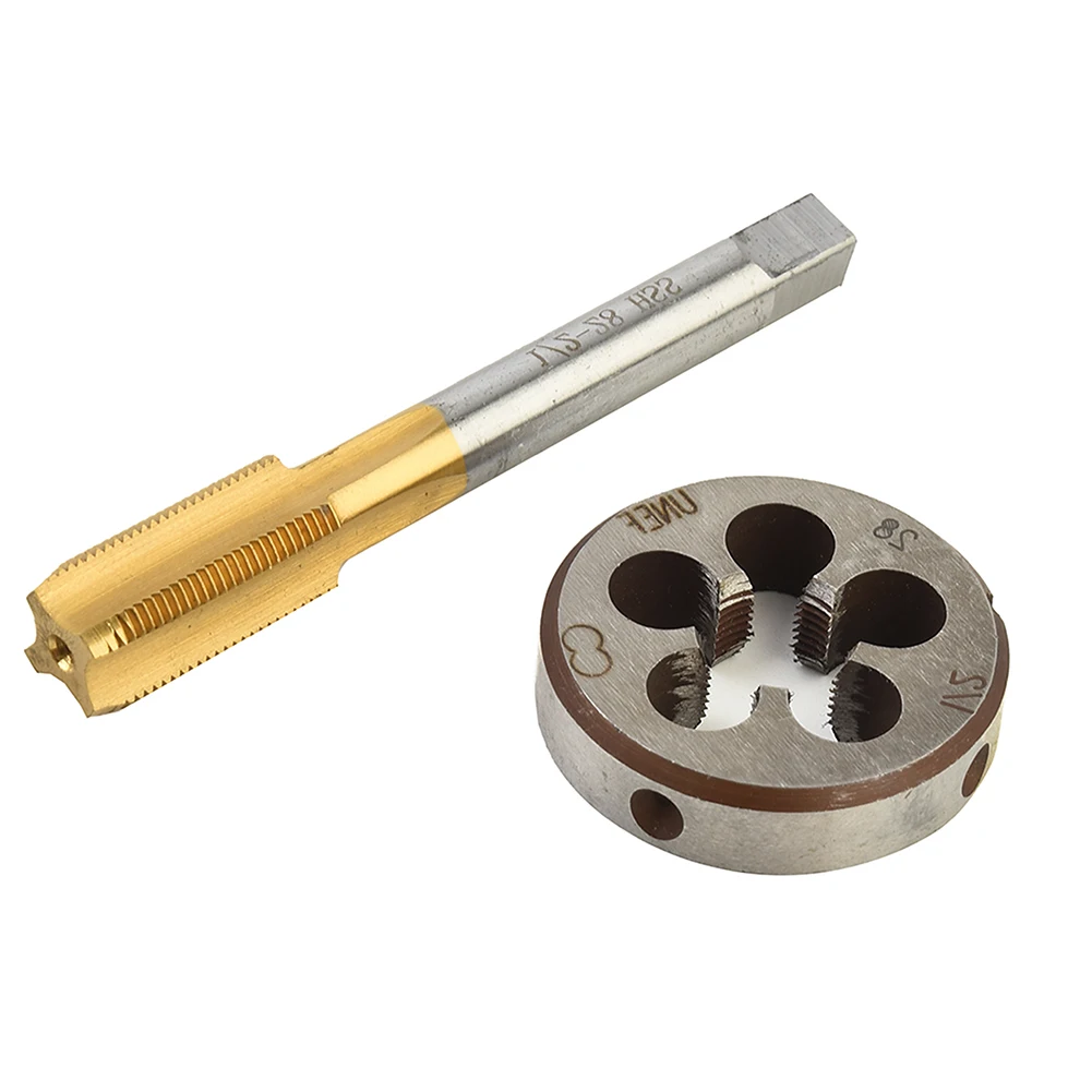 Right Hand Tap+Die Set Thread tap die Silver+Gold Tapping Cutting Grinding Tools Machine Mold Replacement Right
Right Hand Tap+Die Set Thread tap die Silver+Gold Tapping Cutting Grinding Tools Machine Mold Replacement Right