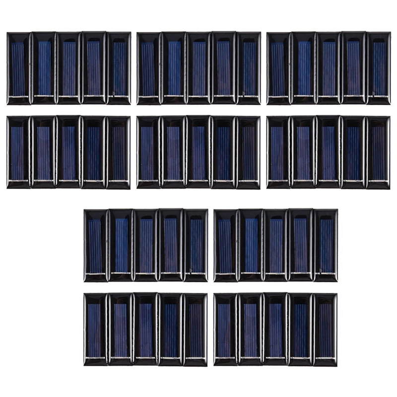 50Pcs Mini Solar Panel New 0.5V 100MA Solar Cells Photovoltaic Panels Module Sun Power Battery Charger DIY 53X18x2.5Mm
50Pcs Mini Solar Panel New 0.5V 100MA Solar Cells Photovoltaic Panels Module Sun Power Battery Charger DIY 53X18x2.5Mm
