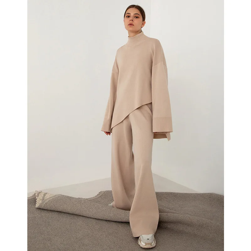 Autumn Winter 2 Pieces 2022 New White Women Sets Knitted Tracksuit Turtleneck Sweater and Straight Jogging Pants Suits Ladies
Autumn Winter 2 Pieces 2022 New White Women Sets Knitted Tracksuit Turtleneck Sweater and Straight Jogging Pants Suits Ladies