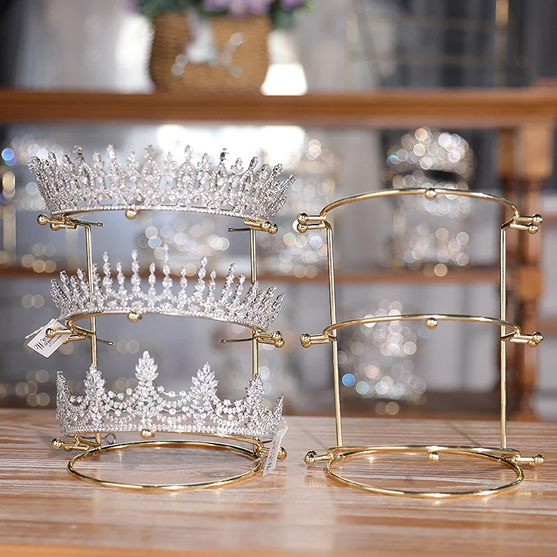 Bride Crown Headband Tiara Support Holder Princess Rhinestones Crown Display Rack Metal Gold Crystal Headbands Organizer
Bride Crown Headband Tiara Support Holder Princess Rhinestones Crown Display Rack Metal Gold Crystal Headbands Organizer
