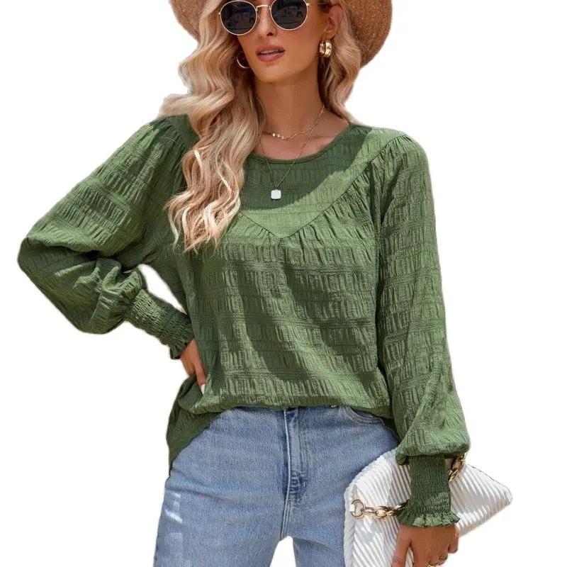 2023 Autumn/Winter New Comfortable Casual Women's Wear Solid Color Fashion Versatile Round Neck Long Sleeve Panel Top for Women
2023 Autumn/Winter New Comfortable Casual Women's Wear Solid Color Fashion Versatile Round Neck Long Sleeve Panel Top for Women