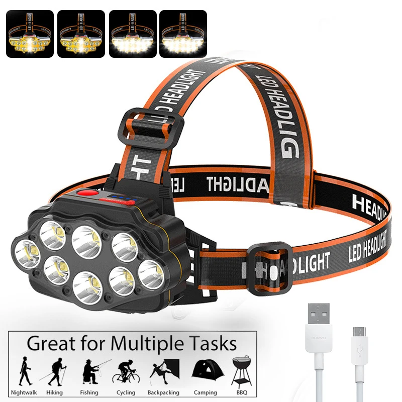 Portable LED Headlamp Rechargeable Fishing Headlight Torch Bright Camping light Outdoor Waterproof Lantern Work Hiking Head Lamp
Portable LED Headlamp Rechargeable Fishing Headlight Torch Bright Camping light Outdoor Waterproof Lantern Work Hiking Head Lamp
