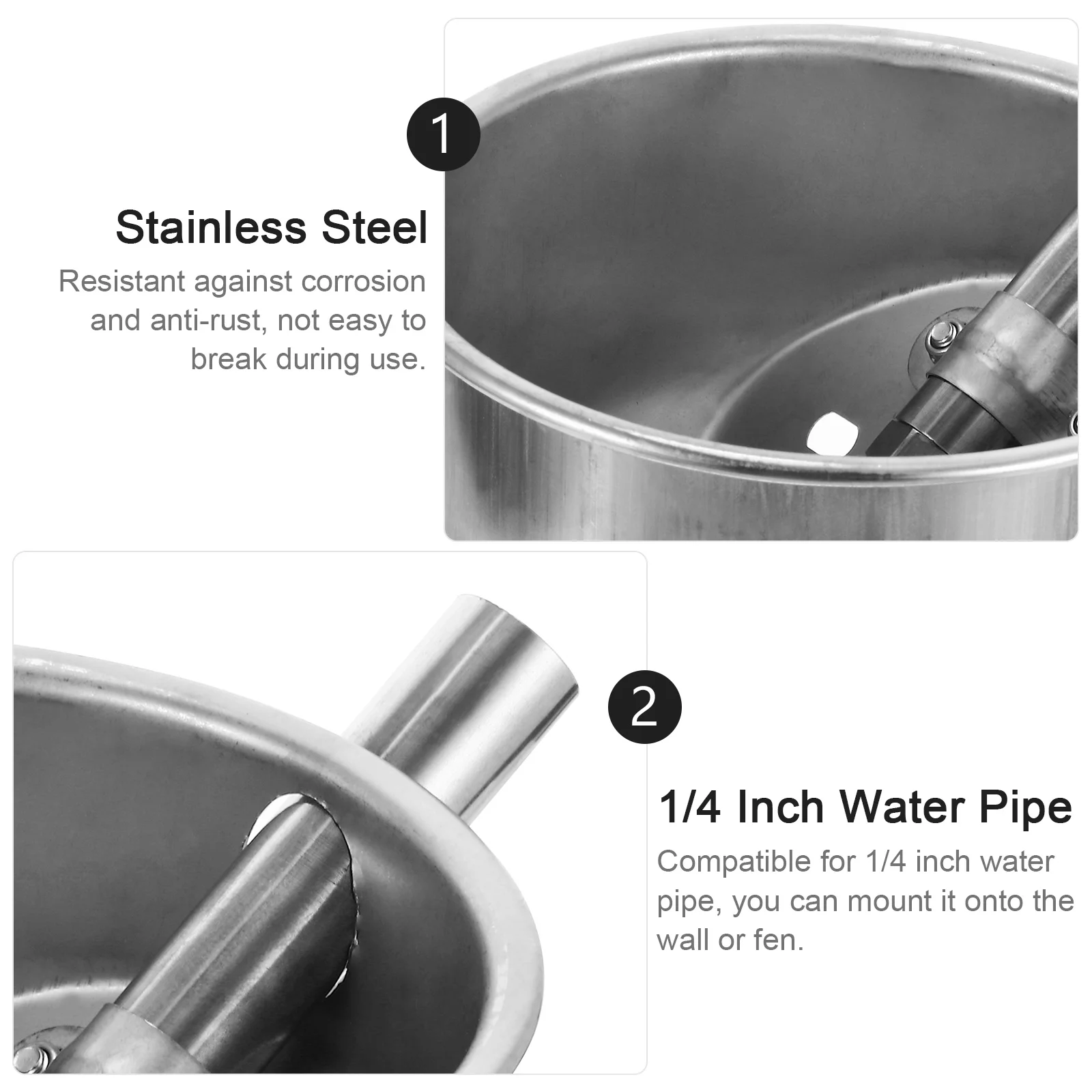 Stainless Steel Sheep Drinking Bowl 15cm Automatic Piglet Cow Water Fountain
Stainless Steel Sheep Drinking Bowl 15cm Automatic Piglet Cow Water Fountain