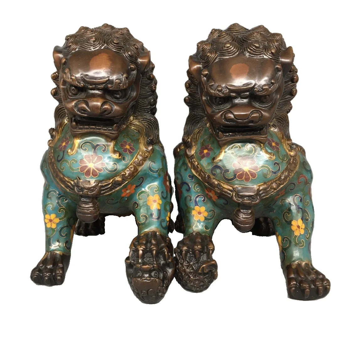 LAOJUNLU Antique Bronze Collection Cloisonne Lion Pair Style A11 Chinese Traditional Style Antiques Fine Art Gifts Crafts
LAOJUNLU Antique Bronze Collection Cloisonne Lion Pair Style A11 Chinese Traditional Style Antiques Fine Art Gifts Crafts