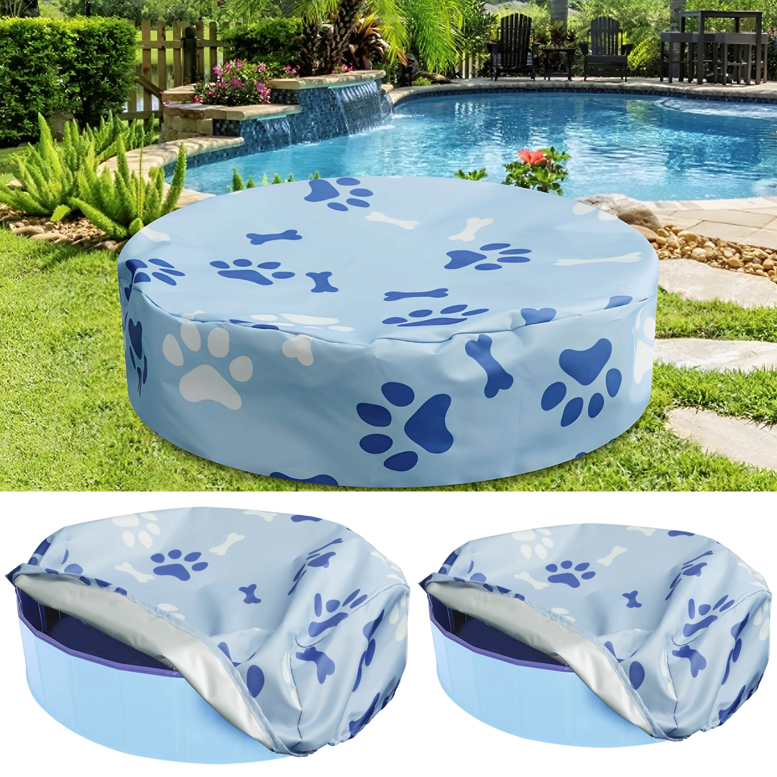 Dog Pool Cover with Drawstring Round Swimming Pool Cover Waterproof Dog Paddling Pool Cover UV Protection Kiddle Pool Cover
Dog Pool Cover with Drawstring Round Swimming Pool Cover Waterproof Dog Paddling Pool Cover UV Protection Kiddle Pool Cover