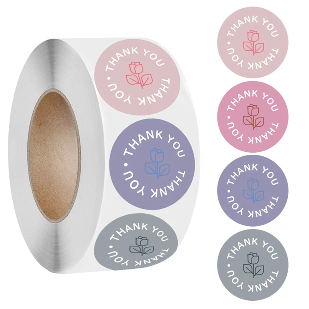 50-500pcs Thank you Stickers Rose Flower Label Sticker With 4 Colors For Wedding Envelope Small Business Card Decoration Paper
50-500pcs Thank you Stickers Rose Flower Label Sticker With 4 Colors For Wedding Envelope Small Business Card Decoration Paper
