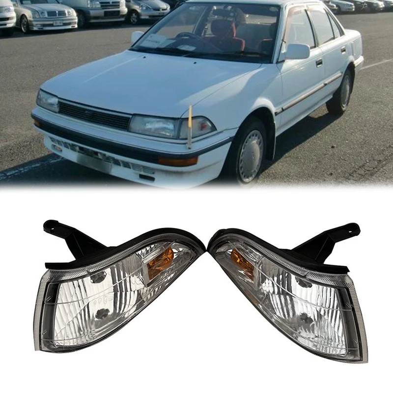 

Автомобильный передний бампер левый правый боковой угол светильник вой сигнал поворота световой индикатор для Toyota Corolla AE92 1988