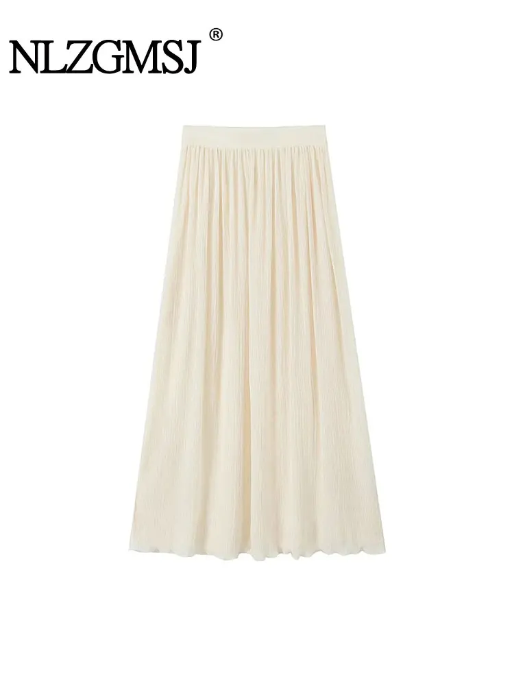 Nlzgmsj TRAF Autumn Pleated Skirt 2023 Women High Waist A-Line Skirt Slim Solid Versatile Mid Length Half Long Skirt
Nlzgmsj TRAF Autumn Pleated Skirt 2023 Women High Waist A-Line Skirt Slim Solid Versatile Mid Length Half Long Skirt
