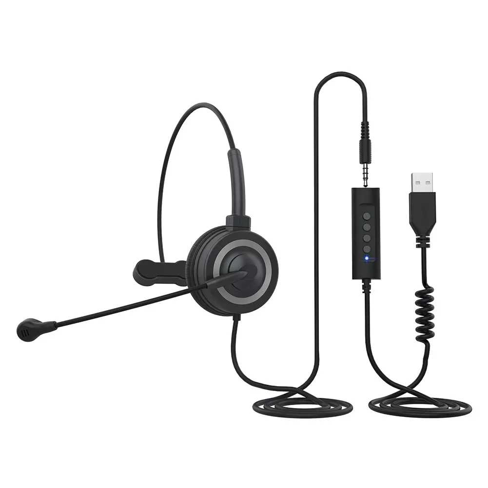 Mic Volume Control Mute Cancelling 3.5mm Call Center Wired Business Headset with Microphone Telephone Operator
Mic Volume Control Mute Cancelling 3.5mm Call Center Wired Business Headset with Microphone Telephone Operator