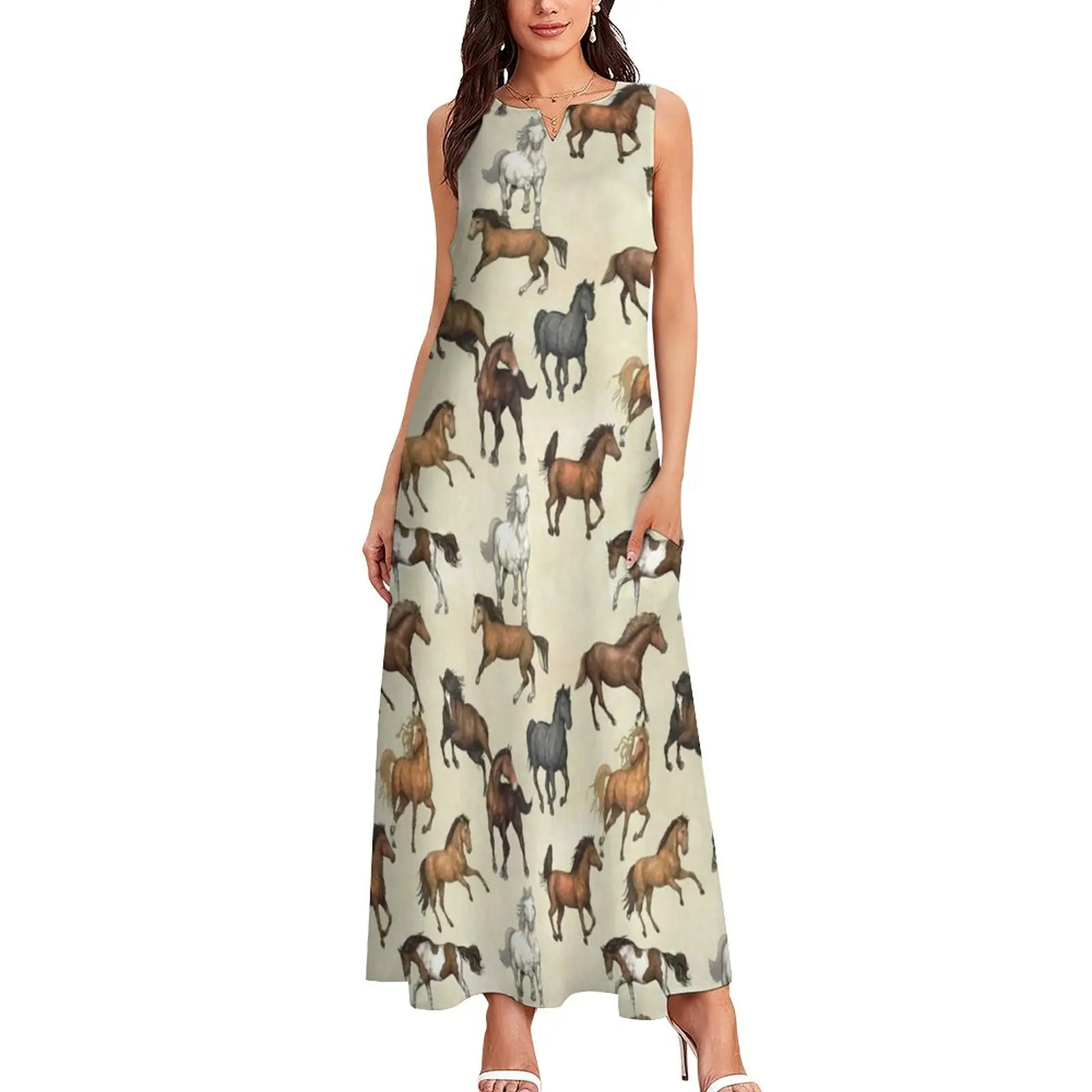 Sunset Horse Dress Summer Cool Animal Print Street Fashion Casual Long Dresses Women Party Maxi Dress Gift Idea 
Sunset Horse Dress Summer Cool Animal Print Street Fashion Casual Long Dresses Women Party Maxi Dress Gift Idea
