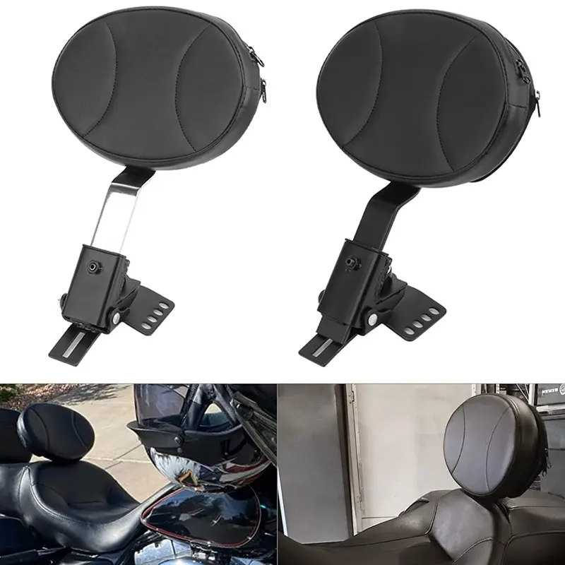 

Motorcycle Adjustable New Plug In Driver Rider Seat Backrest Kit For Harley Touring Electra Road Street Glide Road King 97-up