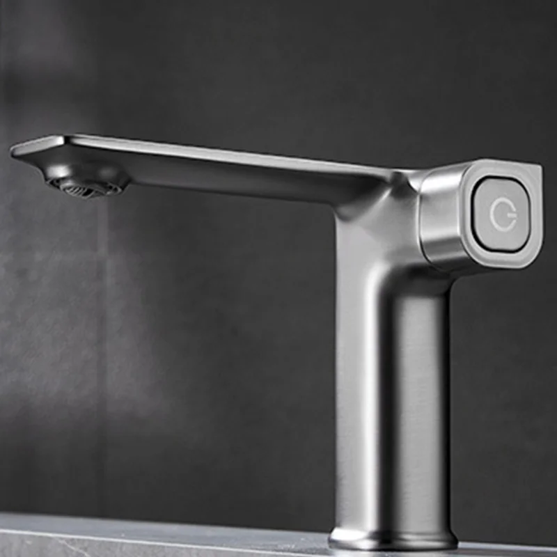 Sitting Single Handle Undercounter Basin Faucet In Advanced Grey Metal For Vanity Bathroom Sink Hot And Cold Water Washbasin Tap 
Sitting Single Handle Undercounter Basin Faucet In Advanced Grey Metal For Vanity Bathroom Sink Hot And Cold Water Washbasin Tap