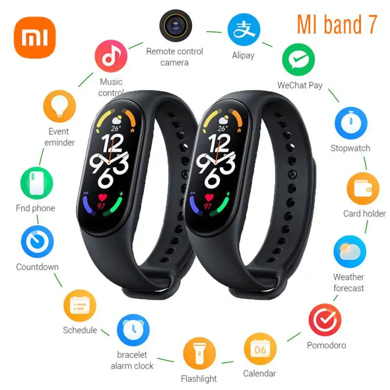 Original Mi Band 7 Smart Watch Bluetooth Sports Waterproof Heart Rate Monitoring Men Women Pedometer Sleep Health Xiaomi Band 7
Original Mi Band 7 Smart Watch Bluetooth Sports Waterproof Heart Rate Monitoring Men Women Pedometer Sleep Health Xiaomi Band 7