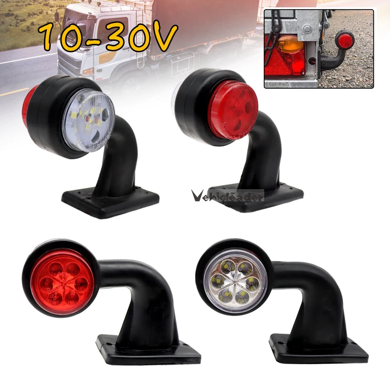 2Pcs LED Clearance Elbow Rubber Light Trailer Truck Position Parking Outline Side Marker Lights White Red Rear Lamps 12V 24V
2Pcs LED Clearance Elbow Rubber Light Trailer Truck Position Parking Outline Side Marker Lights White Red Rear Lamps 12V 24V