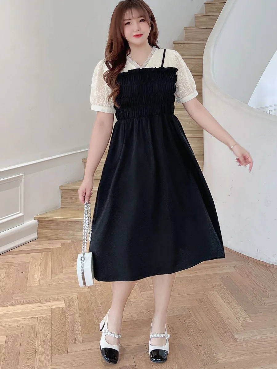 Elegant Dress For Women Clothes Fashion Chiffon A-LINE Dress Fold V-Neck Puff Sleeve Contrast Color One-Piece Summer 2022
Elegant Dress For Women Clothes Fashion Chiffon A-LINE Dress Fold V-Neck Puff Sleeve Contrast Color One-Piece Summer 2022