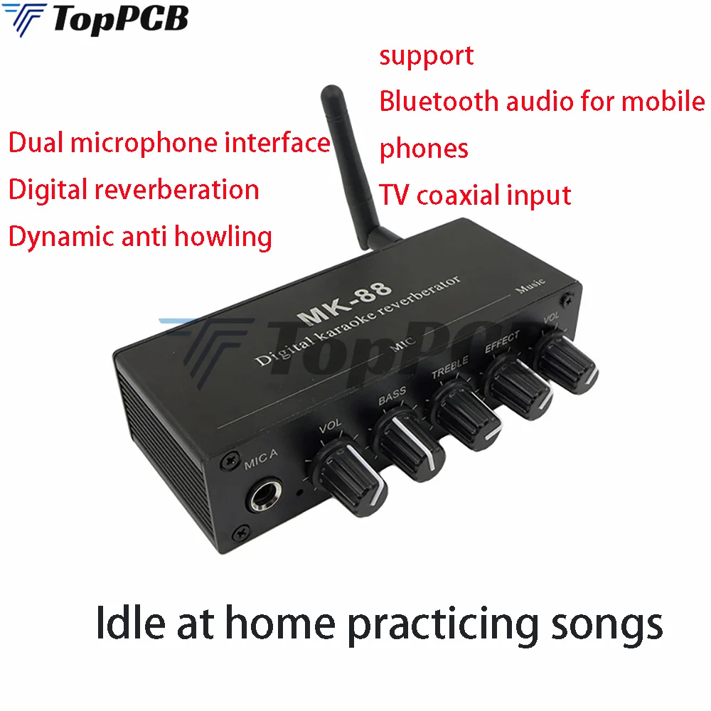 MK-88 6.5Mm Karaoke Microphone Reverb Effect Bluetooth Coaxial Decoder Stereo Preamplifier Audio Amplifier Mixing Board
MK-88 6.5Mm Karaoke Microphone Reverb Effect Bluetooth Coaxial Decoder Stereo Preamplifier Audio Amplifier Mixing Board