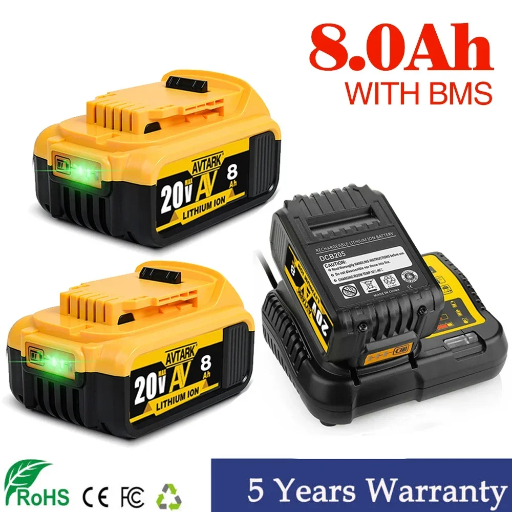 Оригинальный литиевый сменный аккумулятор DCB200 20 в 8000 мАч для Dewalt 18 в DCB184 DCB200 DCB182 DCB180 DCB181 DCB182 DCB201 DCB206
Оригинальный литиевый сменный аккумулятор DCB200 20 в 8000 мАч для Dewalt 18 в DCB184 DCB200 DCB182 DCB180 DCB181 DCB182 DCB201 DCB206