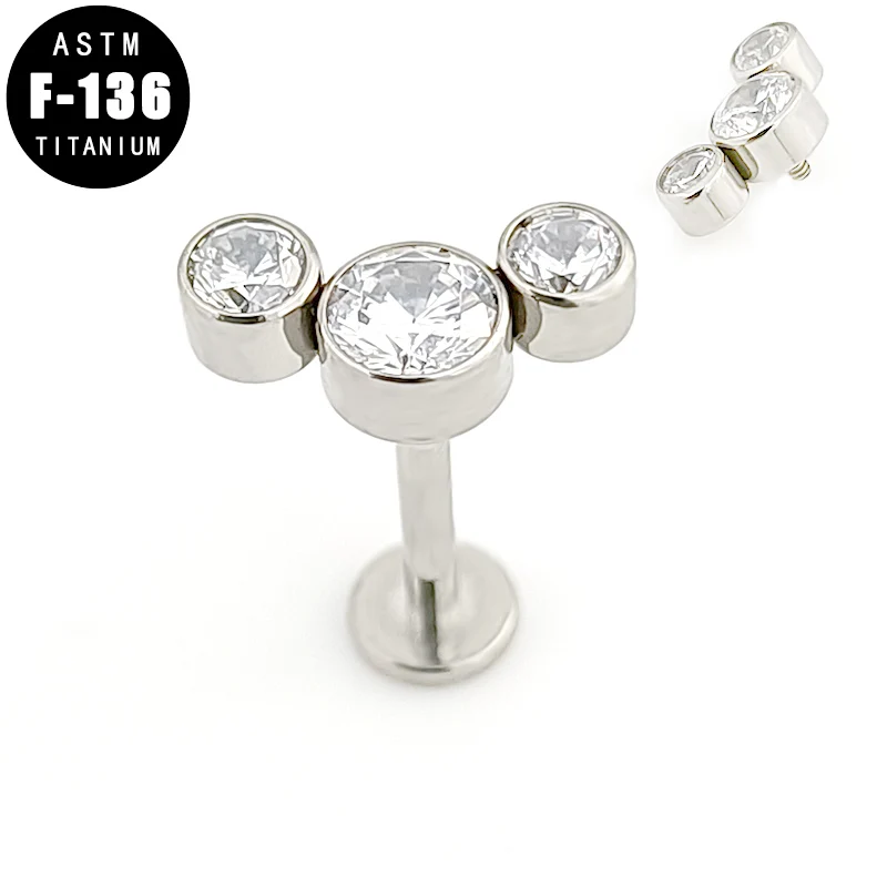 ASTM F136 Titanium Lip Rings Piercing Ear Tragus Cartilage Helix Earrings 3 CZ Paw Top Labret Lip Studs Women Piercing Jewelry
ASTM F136 Titanium Lip Rings Piercing Ear Tragus Cartilage Helix Earrings 3 CZ Paw Top Labret Lip Studs Women Piercing Jewelry