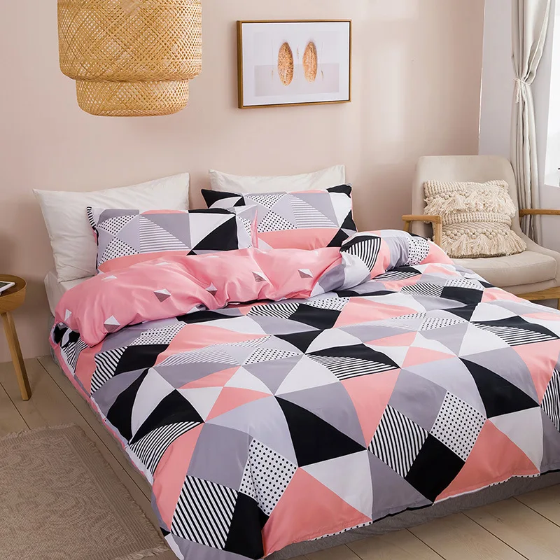 Modern Geometric Pattern Pink Bedding Set King Size Home Soft Queen Duvet Cover Set with Pillowcase Full Twin Bed Quilt Cover
Modern Geometric Pattern Pink Bedding Set King Size Home Soft Queen Duvet Cover Set with Pillowcase Full Twin Bed Quilt Cover