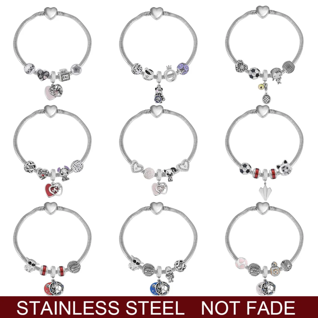 New Arrived Enamel Love Bear Bow Mother's Day For Original Stainless Steel DIY Bracelet Charm Beads For Mother Gifts
New Arrived Enamel Love Bear Bow Mother's Day For Original Stainless Steel DIY Bracelet Charm Beads For Mother Gifts