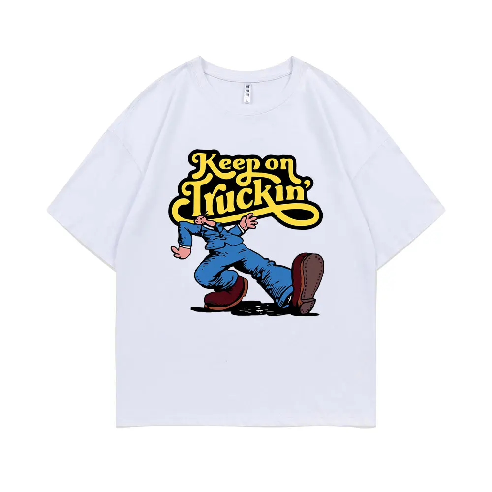Keep on Truckin Graphic Tshirt Men Women Fashion Casual Loose T-shirts Unisex Funny Gym Novelty Soft Breathable Cotton T Shirt
Keep on Truckin Graphic Tshirt Men Women Fashion Casual Loose T-shirts Unisex Funny Gym Novelty Soft Breathable Cotton T Shirt