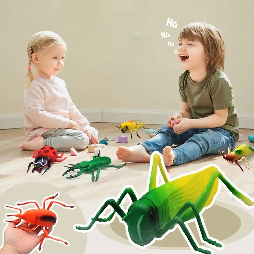 

6Pcs Large Animal Insect Simulation Model Toy Bee Ladybug Set Children Cognitive Educational Toy