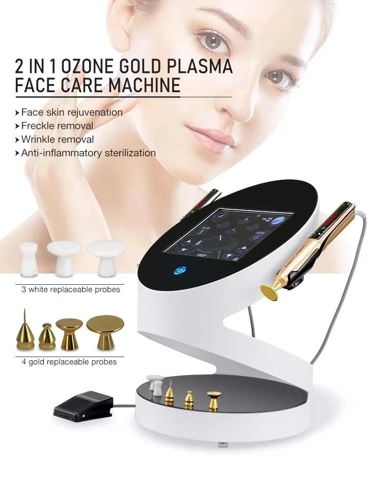 

RF 2 in 1 Ozone Gold Plasma Lift Therapy Facial Best Beauty Salon Use Plasma R-F Freckles Skin Rejuvenation Plasma Pen Needle