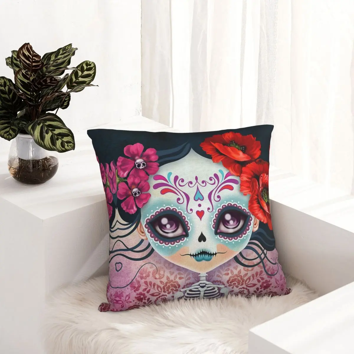 Amelia Calavera - Sugar Skull Scarf pillowcase printed cushion cover sofa waist pillow pillow cover
Amelia Calavera - Sugar Skull Scarf pillowcase printed cushion cover sofa waist pillow pillow cover