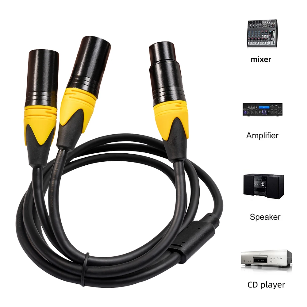 Кабель XLR для микрофона длиной 3 фута для подключения двух микрофонов к внутренней смесительной консоли с ограничителем нагрузки, аксессуары для электрогитары
Кабель XLR для микрофона длиной 3 фута для подключения двух микрофонов к внутренней смесительной консоли с ограничителем нагрузки, аксессуары для электрогитары