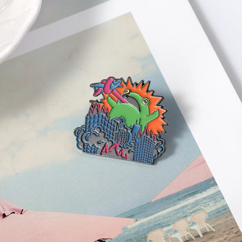 New Frog Monster Damaged Architecture Alloy brooch Personalized Fashion Clothing Bag Decorative Badge
New Frog Monster Damaged Architecture Alloy brooch Personalized Fashion Clothing Bag Decorative Badge