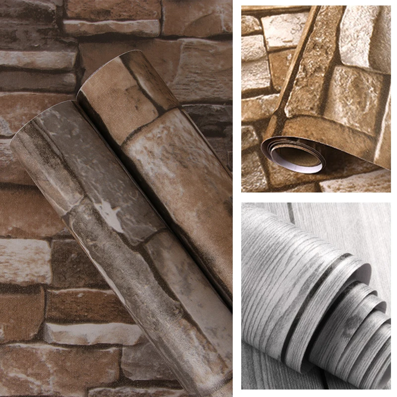 1 Roll Self Adhesive PVC Waterproof Room Decor Renovate Stickers For Cabinet 3D Stereo Brick Pattern Log color Wall Stickers 
1 Roll Self Adhesive PVC Waterproof Room Decor Renovate Stickers For Cabinet 3D Stereo Brick Pattern Log color Wall Stickers