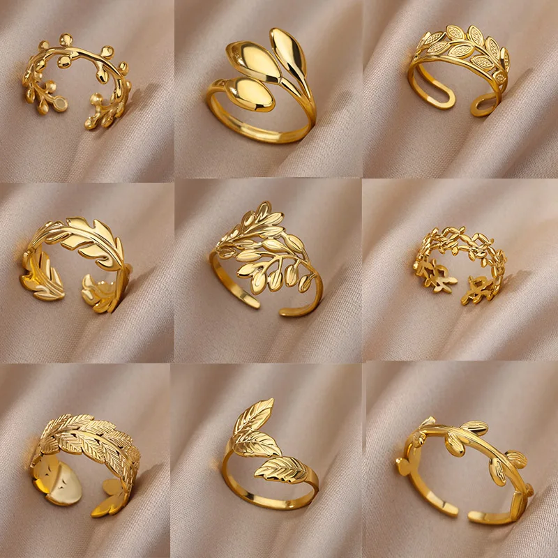 Stainless Steel Tree Leaves Rings for Women Open Adjustable Vintage Branch Plant Ring Aesthetic Wedding Elegant Jewerly Gifts
Stainless Steel Tree Leaves Rings for Women Open Adjustable Vintage Branch Plant Ring Aesthetic Wedding Elegant Jewerly Gifts