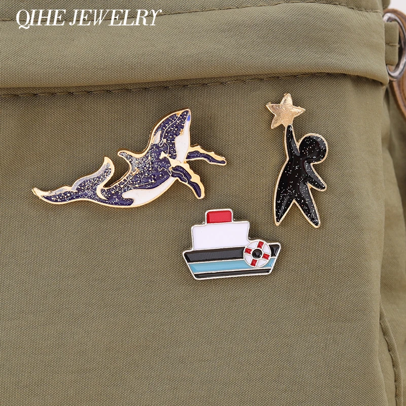 Animal Whale Enamel Pin Boat Badge Metal Brooch Lapel Hat Sweater Accessories Wholesale Women Kids Gift Jewelry
Animal Whale Enamel Pin Boat Badge Metal Brooch Lapel Hat Sweater Accessories Wholesale Women Kids Gift Jewelry