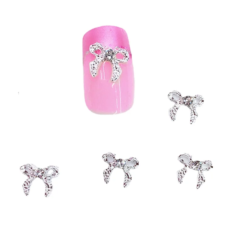 10Pcs/ bag Alloy Nail Jewelry Silver Diamond Bow Manicure Stickers 3D Nail Art Decoration Charm Style Decoracao Acessorios Flat
10Pcs/ bag Alloy Nail Jewelry Silver Diamond Bow Manicure Stickers 3D Nail Art Decoration Charm Style Decoracao Acessorios Flat